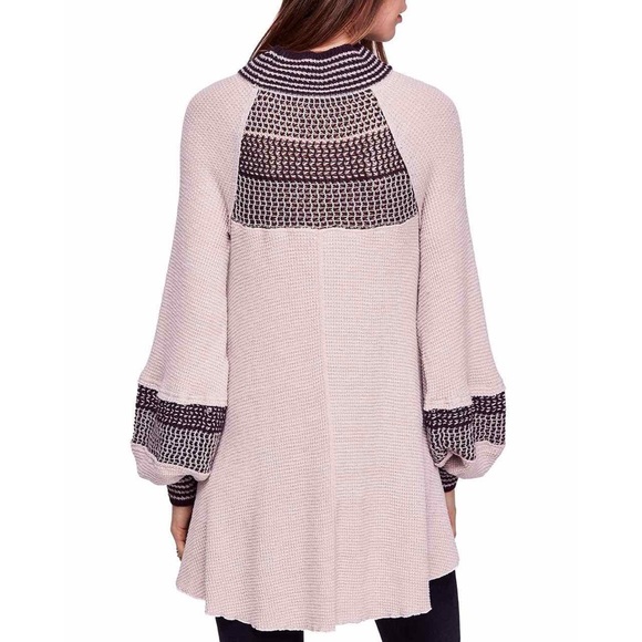 Free People Pink and Black Knit Top - Picture 2 of 12